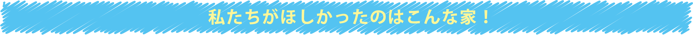 私たちがほしかったのはこんな家！
