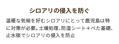 シロアリの侵入を防ぐ