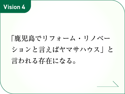 「鹿児島でリフォーム・リノベーションと言えばヤマサハウス」と言われる存在になる。